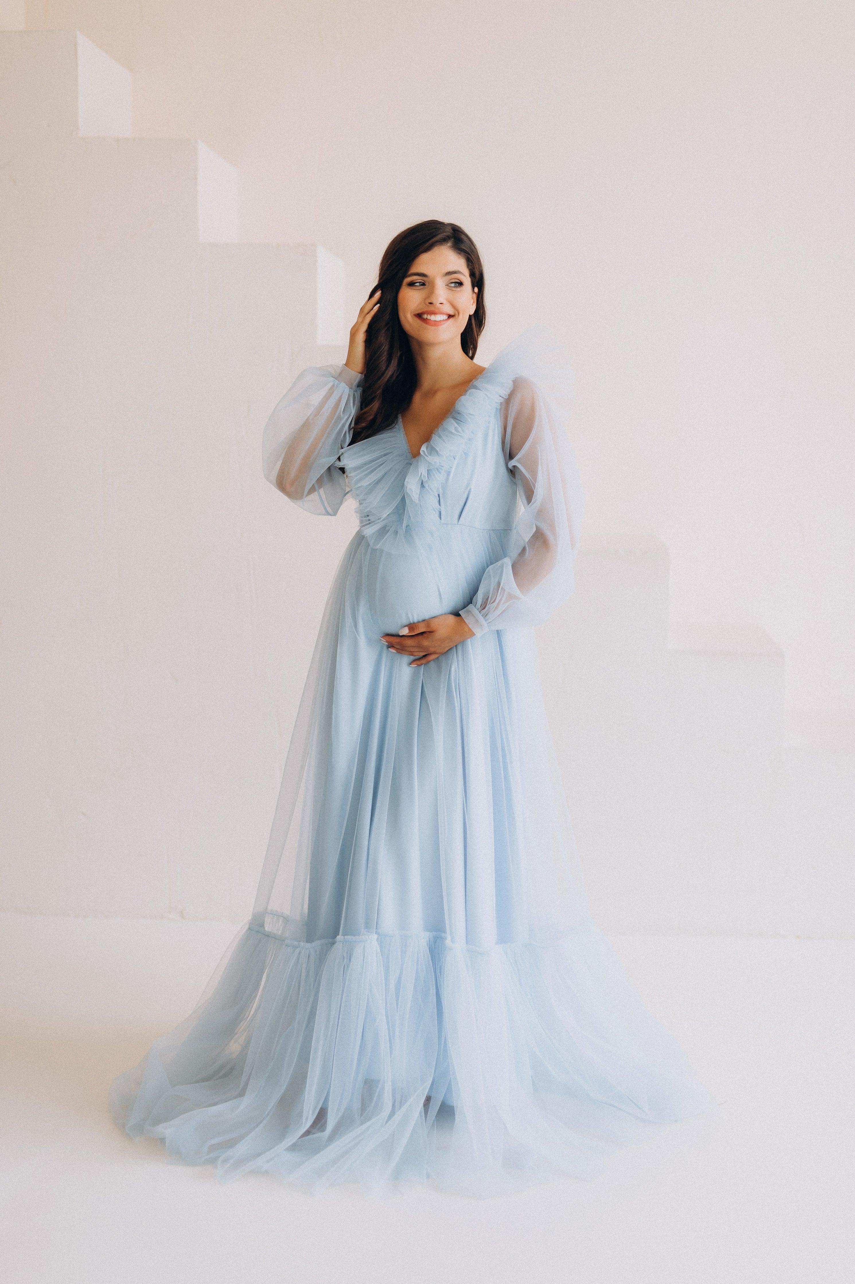 In Stock • Tulle Maternity Dress For Baby Shower • Style JULIA – MOCCO BRIDAL