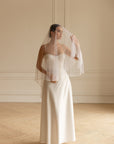 Beaded bridal veil • Unique wedding veil
