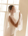 Beaded bridal veil • Unique wedding veil