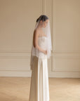 Beaded bridal veil • Unique wedding veil