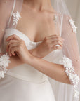 3D Flower veil • Wedding veil flowers