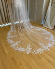 Wedding lace veil • Royal bridal veil