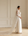 Lace veil with sequins • Royal wedding veil