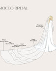 Lace veil with sequins • Royal wedding veil