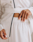 Stylish Satin Pajamas Set Milk • Style MOON