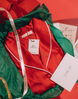 In Stock • Stylish Satin Pajamas Set RED • Style MOON
