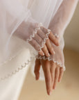 Beaded bridal veil • Unique wedding veil