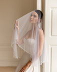 Beaded bridal veil • Unique wedding veil