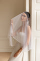 Beaded bridal veil • Unique wedding veil