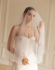 Beaded bridal veil • Unique wedding veil