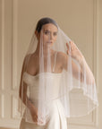 Beaded bridal veil • Unique wedding veil