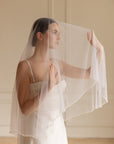 Beaded bridal veil • Unique wedding veil