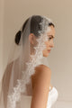 Chantilly lace mantilla veil