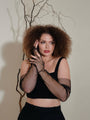 In Stock • BLACK TULLE GLOVES • STYLE CHARM
