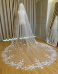 Wedding lace veil • Royal bridal veil