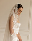 Lace veil with sequins • Royal wedding veil