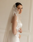 Lace veil with sequins • Royal wedding veil