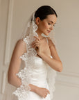 Lace veil with sequins • Royal wedding veil