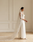 Lace veil with sequins • Royal wedding veil