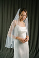 Bridal veil with pearls • Pearls edge veil
