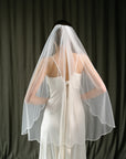 Bridal veil with pearls • Pearls edge veil