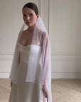 Beaded bridal veil • Unique wedding veil